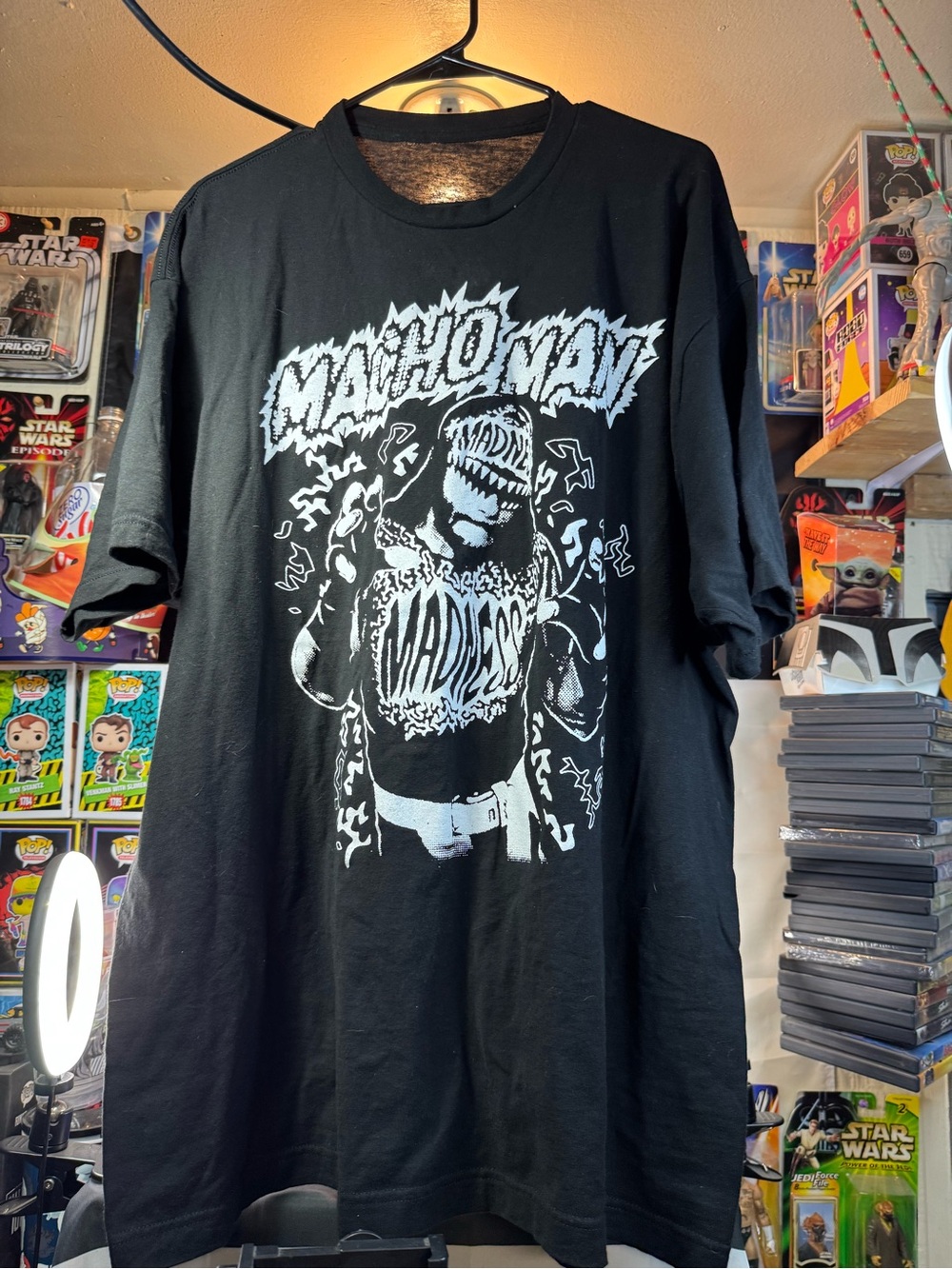 “Macho Man” Randy Savage Madness AEW Crate Exclusive  Black Wrestling T-Shirt